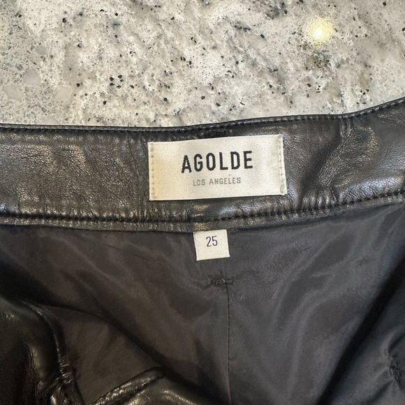 Agolde Recycled Leather Short Size 25 - Picture 6 of 9